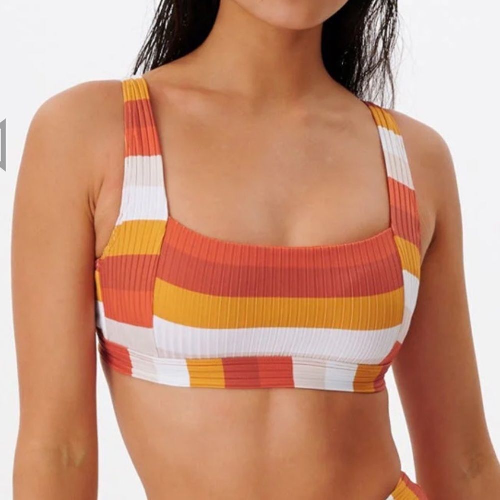 RIP CURL TOP PREMIUM SURF D CUP CROP CINNAMON Size 2XL